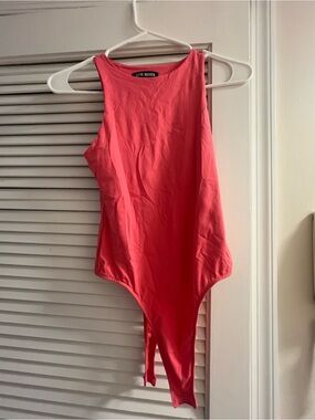 Steve Madden Coral Pink Sleeveless Bodysuit